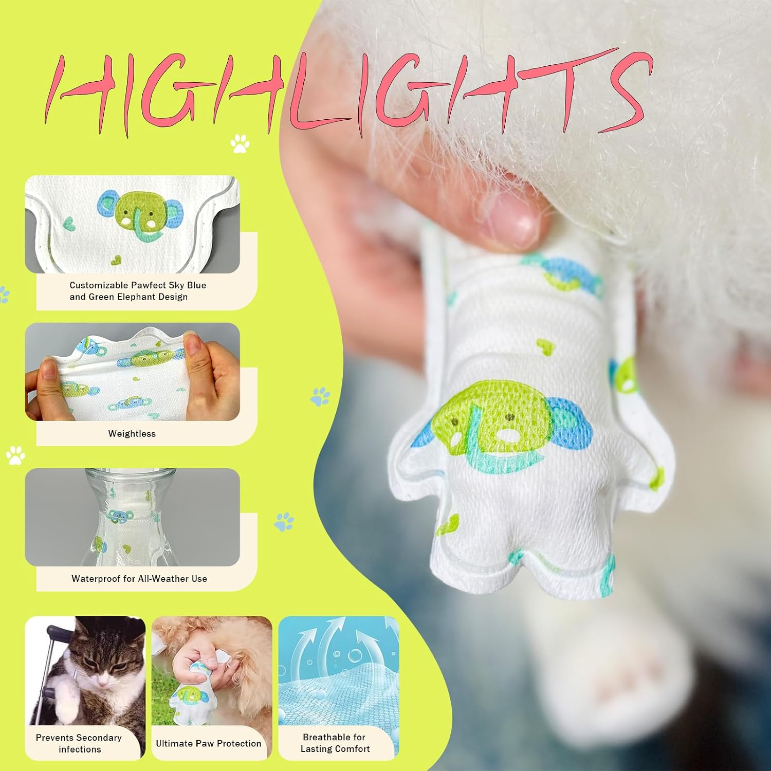 S6-7 PawSafe nedrseče nogavičke (20 kos)
